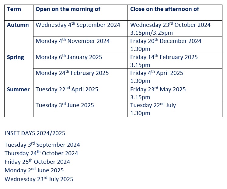 term dates
